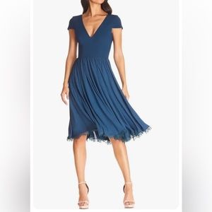 Dress the Population Blue Midi Dress